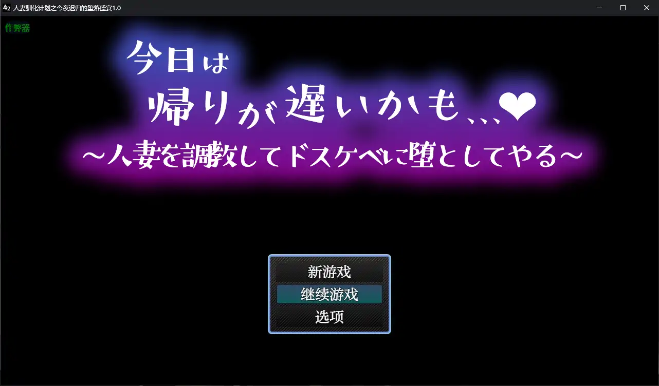 【日系RPG/AI汉化/人妻】人妻驯化计划之今夜迟归的堕落盛宴1.0 AI汉化版【PC+安卓/0.44G】 安卓端-第1张